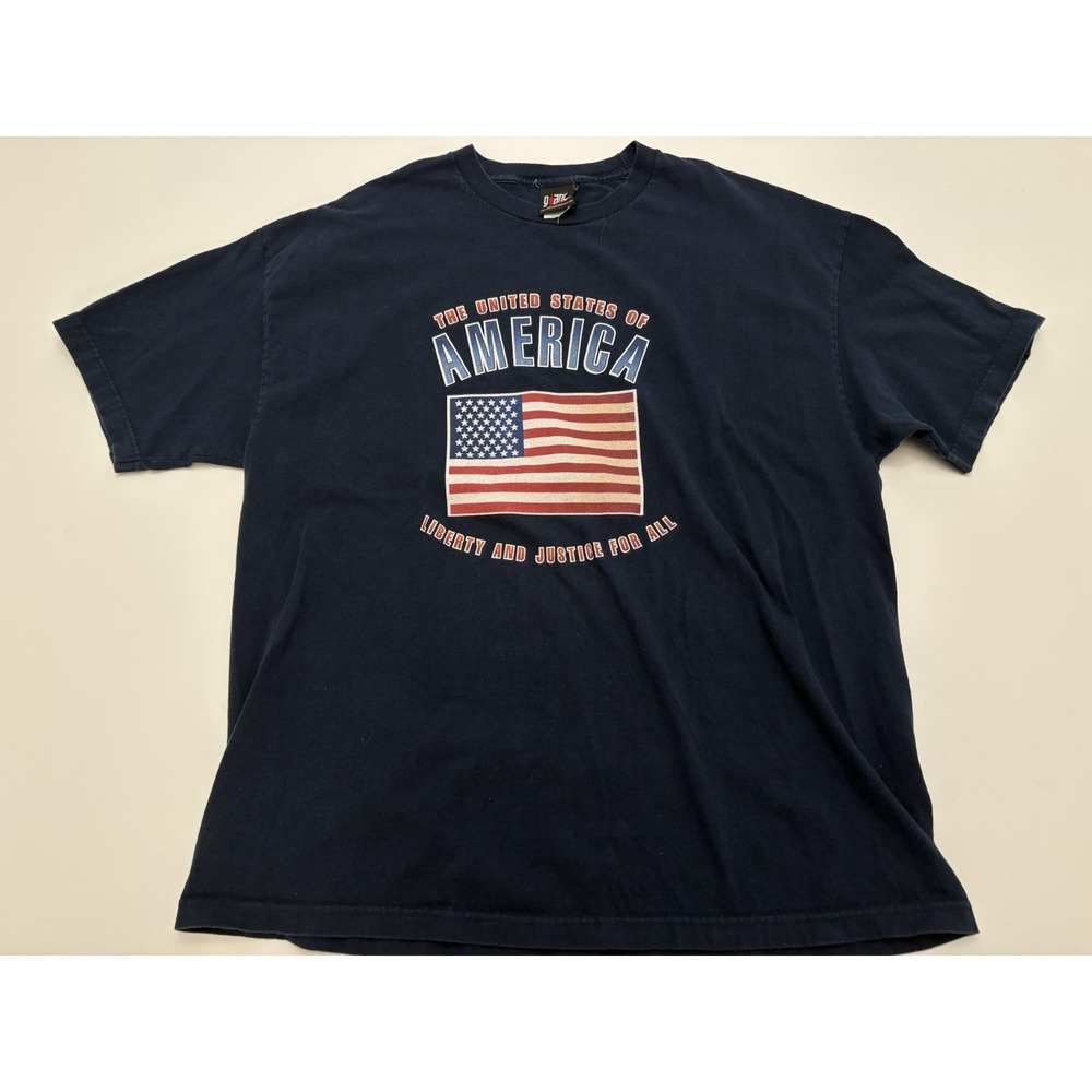 VTG 90s Giant Tag United States Of America T Shirt Blue SZ XXL
